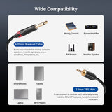 NEEWER 3.5mm 1/8 TRS to 1/4 Dual 6.35mm TS Breakout Cable, view 3