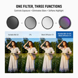 NEEWER 3 In 1 CPL + Black Diffusion 1/4 + Variable ND2-32 Filter, view 3