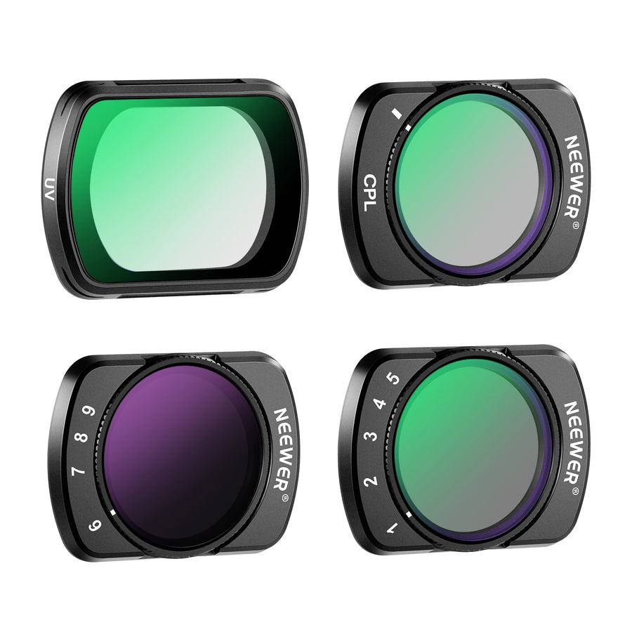NEEWER FL-P9 4-Pack Magnetic Variable ND Filter Set for DJI Osmo Pocket 3 / Pocket 4 & Xtra Muse