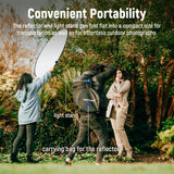 NEEWER 43”/110cm Light Reflector with Metal Clamp and Stand, view 4