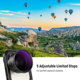 NEEWER 58mm Variable ND2-32 Filter with Lens Hood for 65mm Telephoto Phone Lens, view 3
