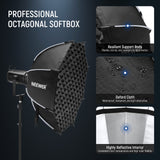 NEEWER 45CM/65CM/90CM Quick Release Octagonal Softbox, view 3