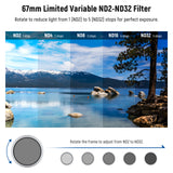 NEEWER 67mm HD Variable ND2-32 Filter for Camera & Phone, view 3