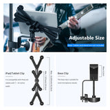 NEEWER 7-14 inch Adjustable Tablet Holder Mount with 360 Degree Swivel Clamp, view 2