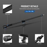 NEEWER 90-160cm Tripod Boom Arm with Sandbag, view 4