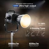 NEEWER AS1200B 1200W Output Bi-Color COB LED Studio Video Light, view 2