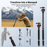 NEEWER BASICS TP14B 72"/ 182cm Travel Tripod Monopod, view 6