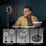 NEEWER BASICS BR60 5" Desk Ring Light with Stand & Monitor Clamp, view 6