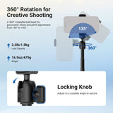 NEEWER BASICS DS034 Camera Desk Mount Stand with C Clamp & Phone Holder, view 6