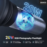 NEEWER BASICS FL20 20W RGB Portable Photography Flashlight, view 5