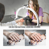 NEEWER BASICS HM04-D 28W 23" Foldable Nail Tech Table Arc Lamp, view 6