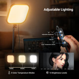 NEEWER BASICS L220 10.8" Bi Color Panel Light with Desk Stand, view 5