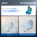 NEEWER BASICS LS-67 2 In 1 0.45x Wide Angle + 15x Macro Phone Lens Kit, view 2