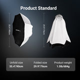 NEEWER BASICS NS69P 35.4'' Inverted Octagonal Softbox, view 2