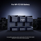 NEEWER BASICS NW-Z3 3 Slot USB Battery Charger for NP-FZ100, view 3