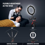 NEEWER BASICS R08 8" Selfie Ring Light with Tripod/2 Phone Holders/Remote, view 5