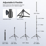 NEEWER BASICS ST015 Phone Tripod Stand with Dual Flexible Arms, view 3