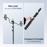 NEEWER BASICS ST015 Phone Tripod Stand with Dual Flexible Arms, view 5