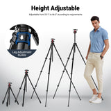 NEEWER BASICS TP12 66.5" Aluminum Alloy Travel Tripod, view 6