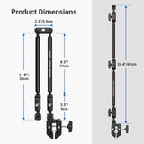 NEEWER BASICS UA062 26.4" Articulating Magic Arm with Magnetic Phone Mount, view 3