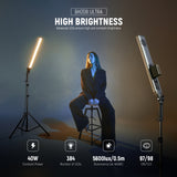 NEEWER BH20B Ultra Upgraded 40W LED Video Light Stick Kit, view 2