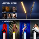 NEEWER BH20B Ultra Upgraded 40W LED Video Light Stick Kit, view 4