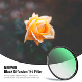 NEEWER Black Diffusion 1/4 Cinematic Effect Filter, view 5