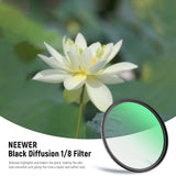 NEEWER Black Diffusion 1/8 Cinematic Effect Filter, view 3
