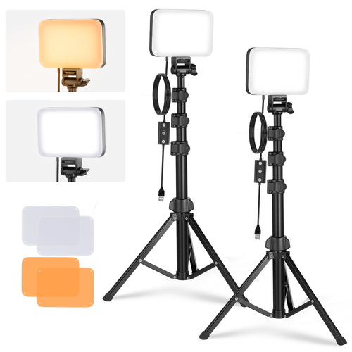 NEEWER BASICS BP66 2 Pack Bi-Color Video Light Panel Lighting Kit