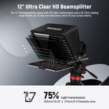 NEEWER C12 Camera Teleprompter with 501PL QR Plate, view 3