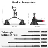 NEEWER CA065 Triple Suction Cup Car Mount, view 5