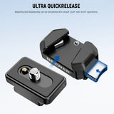 NEEWER CA139 Action Camera Quick Release Plate Tripod Mount, view 2