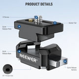 NEEWER CA139 Action Camera Quick Release Plate Tripod Mount, view 4