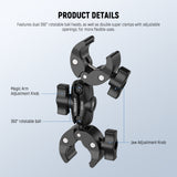 NEEWER CA160 Double Super Clamp Mount with Magic Arm, view 2
