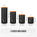 NEEWER 4 Pack Camera Lens Bag - Black/Orange, view 2