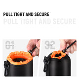 NEEWER 4 Pack Camera Lens Bag - Black/Orange, view 3
