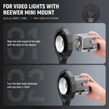 NEEWER CHB1 Bowens Mount Adapter Holder for HS60B/HB60S Handheld Video Light, view 2