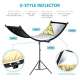 NEEWER 65.7"x 24"/167x61cm Clamshell Light Reflector Diffuser, view 2