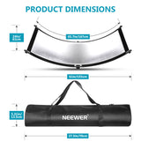 NEEWER 65.7"x 24"/167x61cm Clamshell Light Reflector Diffuser, view 3