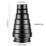 NEEWER NK-NALTP Aluminium Alloy Conical Snoot Kit with Honeycomb Grid, view 3