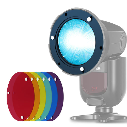 NEEWER CRS17 Six Color Gel Filter Set – Needs CRS13/CRS14 for Flash Use