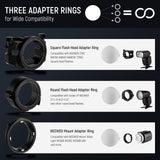 NEEWER CRS6 Diffusion Dome with 3 Adapter Rings, view 4