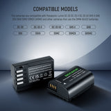 NEEWER Replacement Battery and Charger Set for DMW-BLK22, view 2