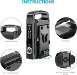 NEEWER NW-BP-2CH Dual Channel V-Mount/V Lock Battery Charger, view 4