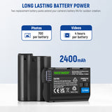 NEEWER EN-EL15c Replacement Battery and USB Charger Set, view 2