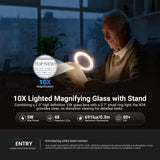 NEEWER ENTRY LEVEL VERSION N34 10X Magnifying Glass with Light & Stand, view 2