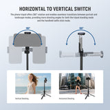 NEEWER ENTRY LEVEL VERSION PA987 67" Selfie Stick Tripod with Light, view 5
