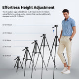 NEEWER ENTRY LEVEL VERSION TP53 57.5" Metal Travel Tripod, view 4