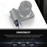 NEEWER EP-5G EN-EL25 Replacement Dummy Battery Coupler Kit, view 3