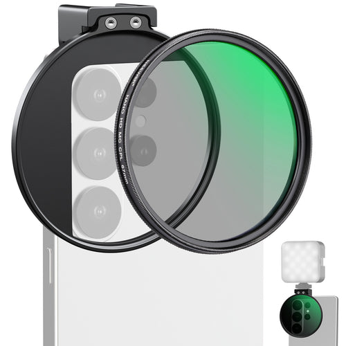 NEEWER FL-113 67mm Phone CPL Filter with Cold Shoe Clip(Compatible with S26)